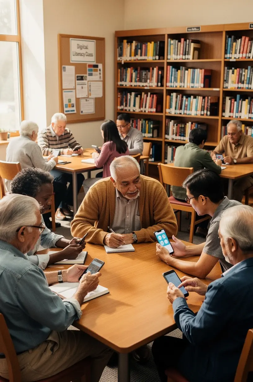 Illustration of phishing scams and online security awareness